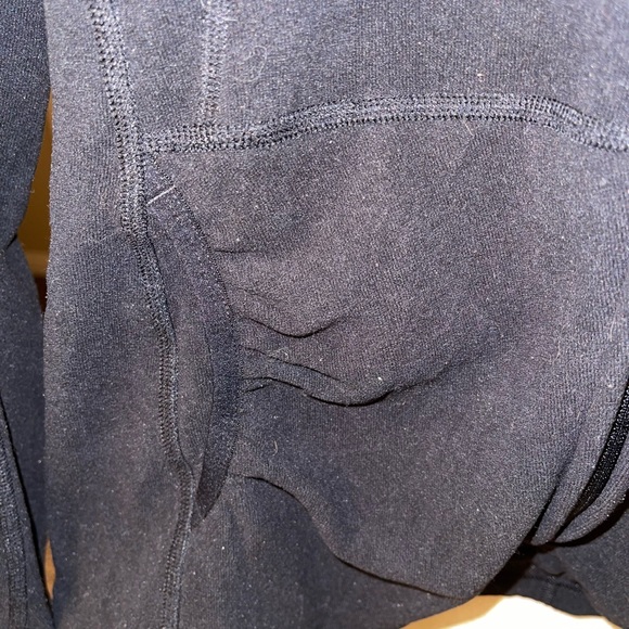 North Face Black Fleece Zip Up Hooded Jacket w/ Thumbholes size Large - Picture 2 of 4